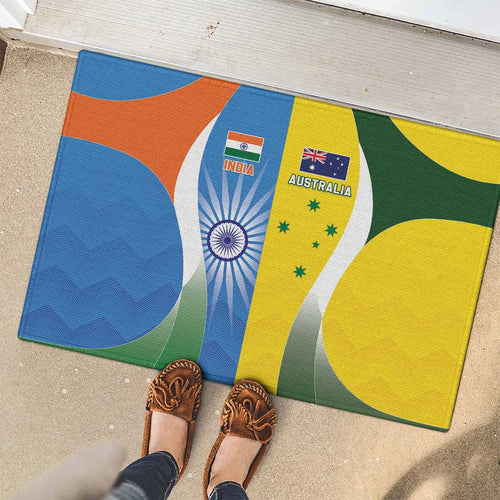India Vs Australia Cricket Rubber Doormat Final Matchup - Aussie Hoodie