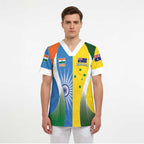 Custom India Vs Australia Cricket Scrub Top Final Matchup - Aussie Hoodie