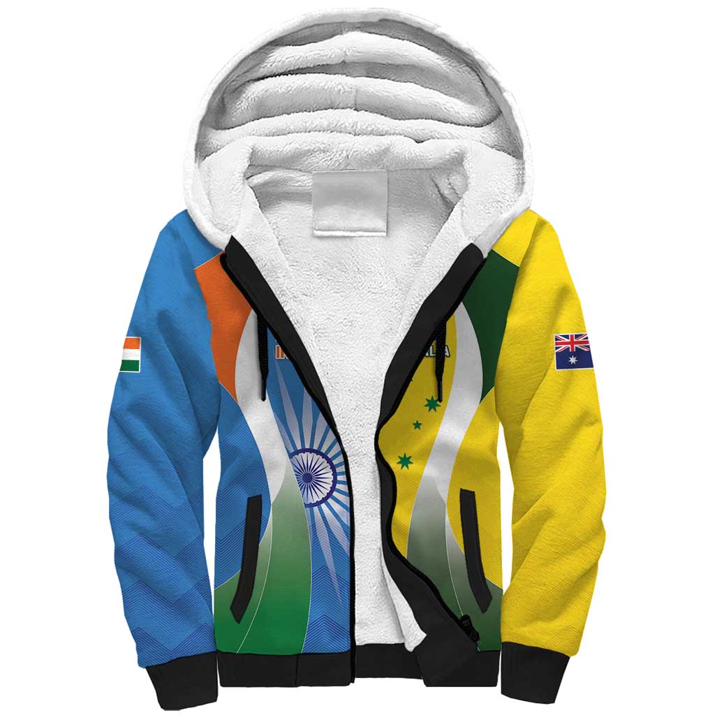 Custom India Vs Australia Cricket Sherpa Hoodie Final Matchup - Aussie Hoodie