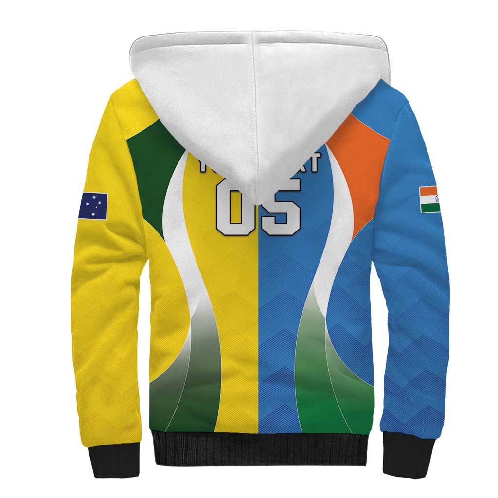 Custom India Vs Australia Cricket Sherpa Hoodie Final Matchup - Aussie Hoodie
