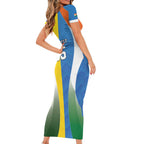 Custom India Vs Australia Cricket Short Sleeve Bodycon Dress Final Matchup - Aussie Hoodie