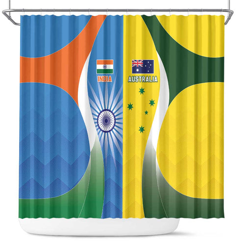 India Vs Australia Cricket Shower Curtain Final Matchup - Aussie Hoodie