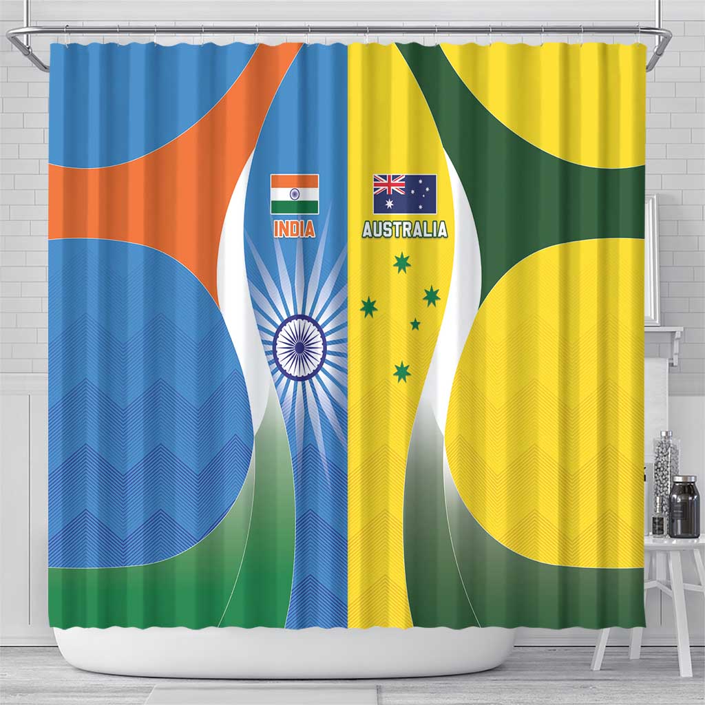 India Vs Australia Cricket Shower Curtain Final Matchup - Aussie Hoodie