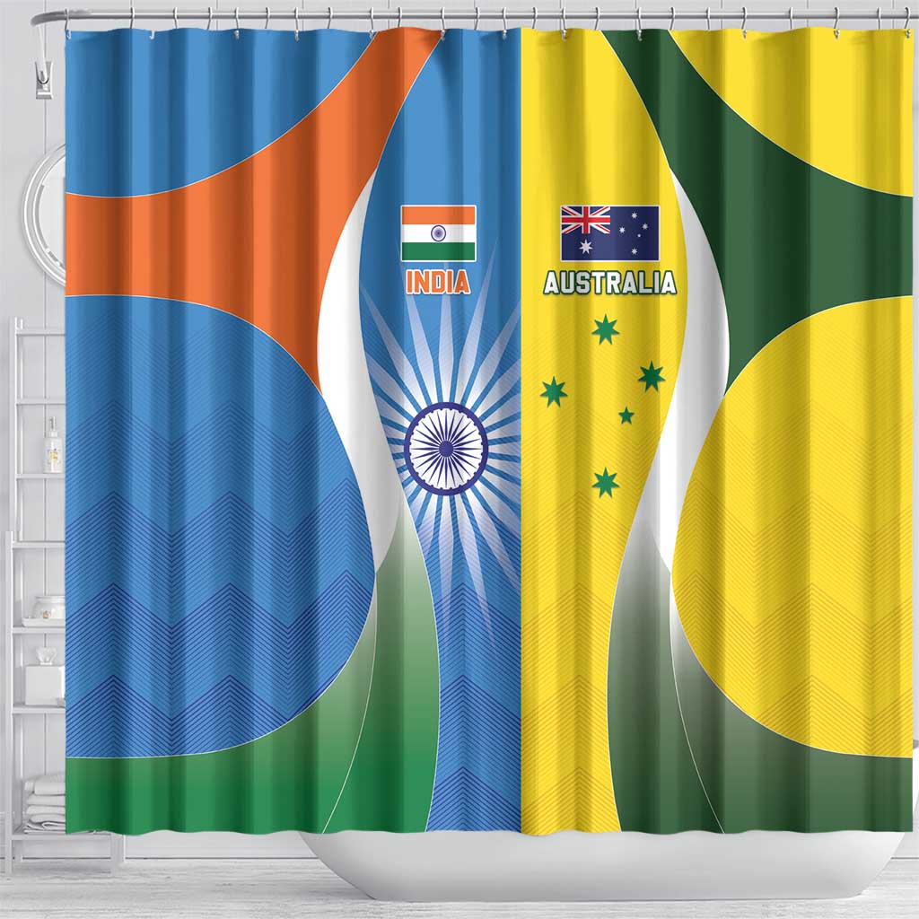 India Vs Australia Cricket Shower Curtain Final Matchup - Aussie Hoodie