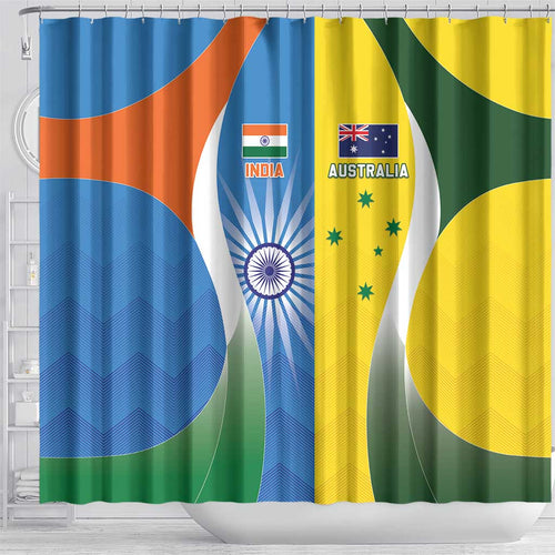 India Vs Australia Cricket Shower Curtain Final Matchup - Aussie Hoodie