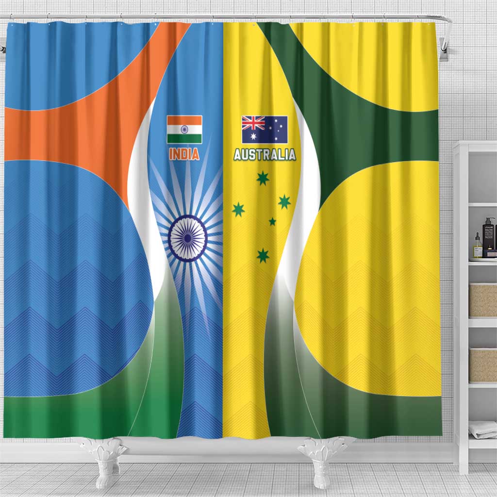 India Vs Australia Cricket Shower Curtain Final Matchup - Aussie Hoodie