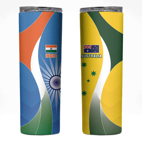 India Vs Australia Cricket Skinny Tumbler Final Matchup - Aussie Hoodie