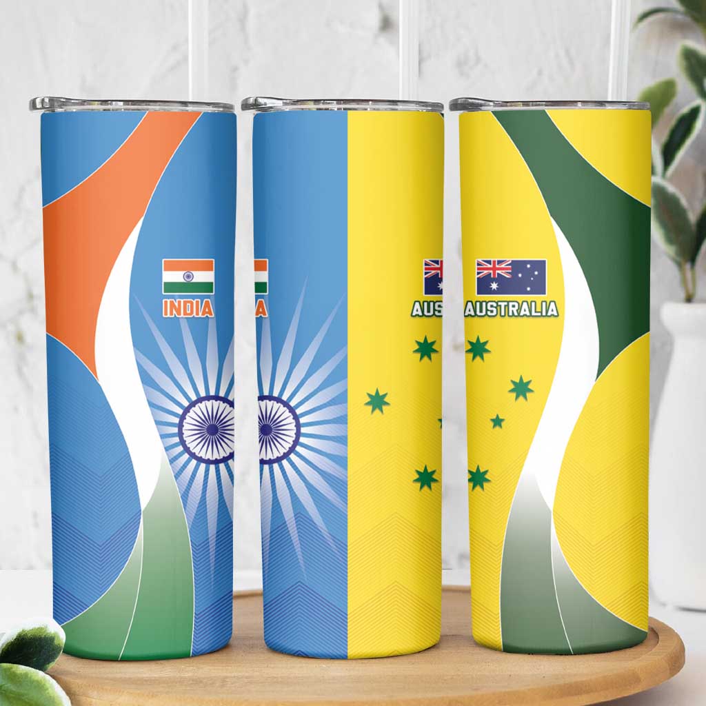 India Vs Australia Cricket Skinny Tumbler Final Matchup - Aussie Hoodie