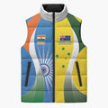 Custom India Vs Australia Cricket Sleeveless Puffer Jacket Final Matchup - Aussie Hoodie