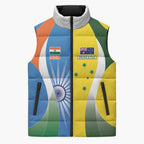 Custom India Vs Australia Cricket Sleeveless Puffer Jacket Final Matchup - Aussie Hoodie