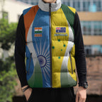Custom India Vs Australia Cricket Sleeveless Puffer Jacket Final Matchup - Aussie Hoodie