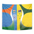 India Vs Australia Cricket Tapestry Final Matchup - Aussie Hoodie