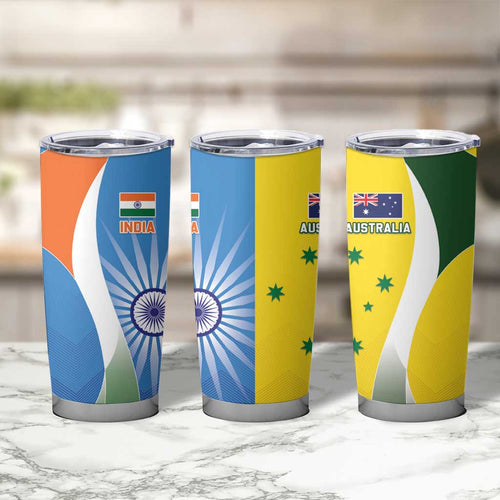 India Vs Australia Cricket Tumbler Cup Final Matchup - Aussie Hoodie