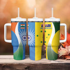 India Vs Australia Cricket Tumbler With Handle Final Matchup - Aussie Hoodie