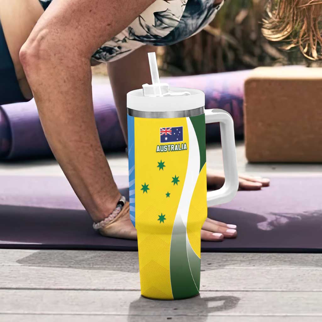 India Vs Australia Cricket Tumbler With Handle Final Matchup - Aussie Hoodie