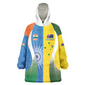 Custom India Vs Australia Cricket Wearable Blanket Hoodie Final Matchup - Aussie Hoodie