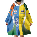 Custom India Vs Australia Cricket Wearable Blanket Hoodie Final Matchup - Aussie Hoodie