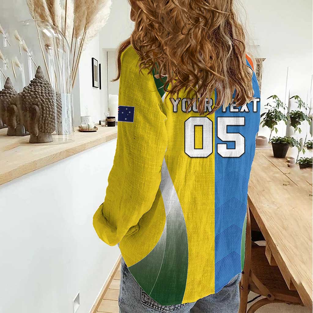 Custom India Vs Australia Cricket Women Casual Shirt Final Matchup - Aussie Hoodie