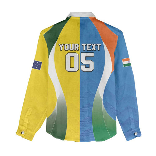 Custom India Vs Australia Cricket Women Casual Shirt Final Matchup - Aussie Hoodie