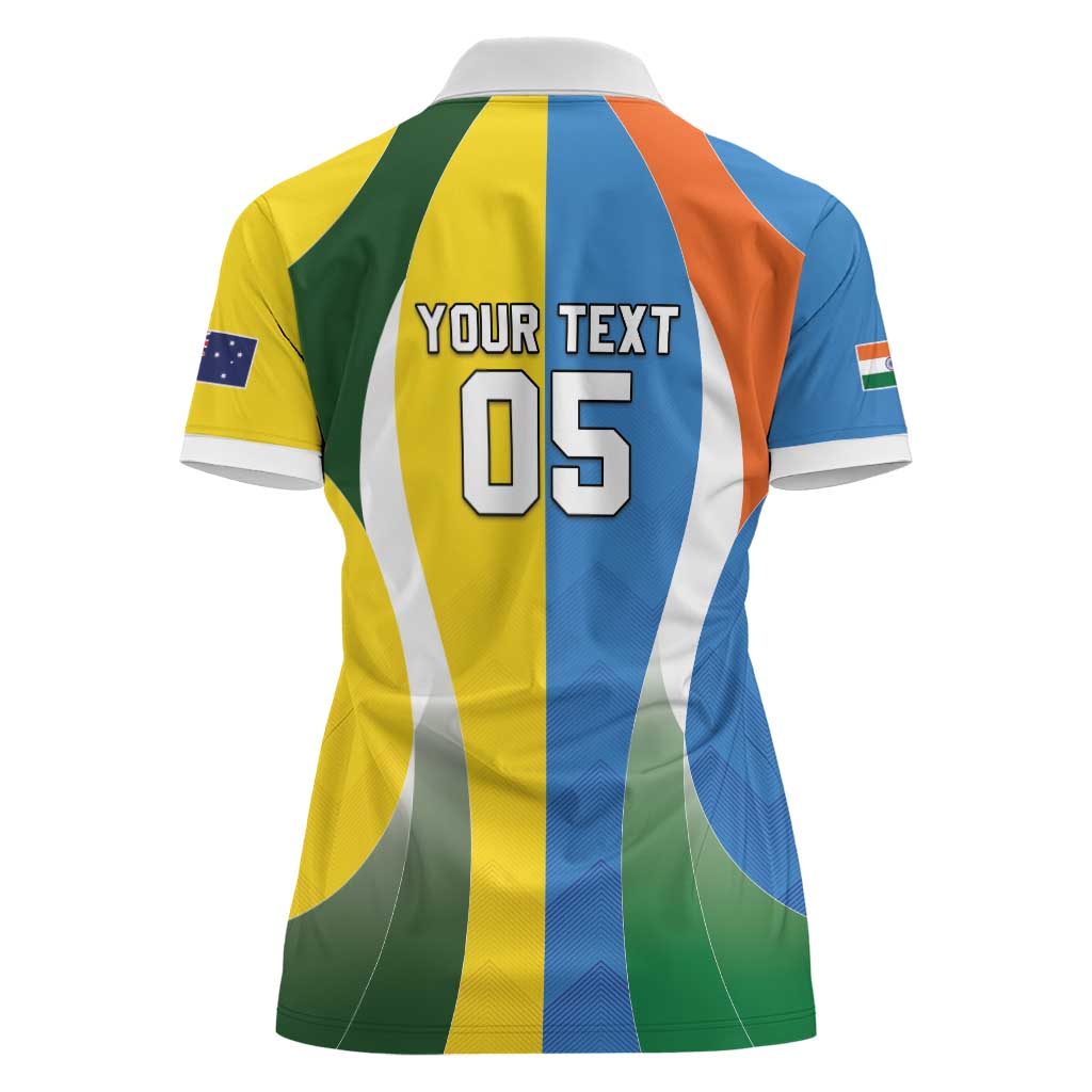 Custom India Vs Australia Cricket Women Polo Shirt Final Matchup - Aussie Hoodie