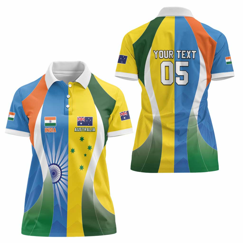 Custom India Vs Australia Cricket Women Polo Shirt Final Matchup - Aussie Hoodie