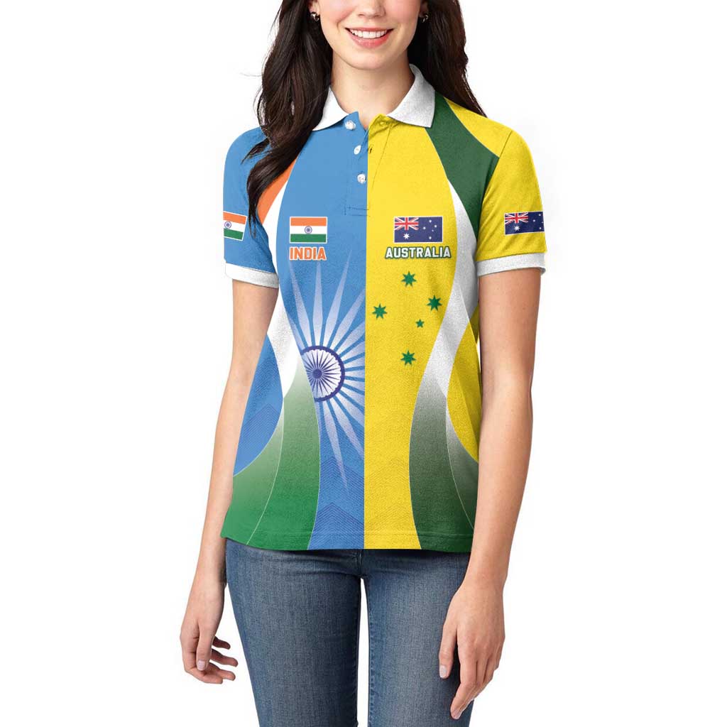 Custom India Vs Australia Cricket Women Polo Shirt Final Matchup - Aussie Hoodie