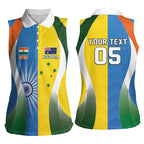 Custom India Vs Australia Cricket Women Sleeveless Polo Shirt Final Matchup - Aussie Hoodie