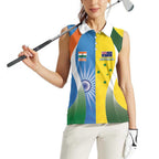 Custom India Vs Australia Cricket Women Sleeveless Polo Shirt Final Matchup - Aussie Hoodie