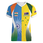 Custom India Vs Australia Cricket Women V-Neck T-Shirt Final Matchup - Aussie Hoodie