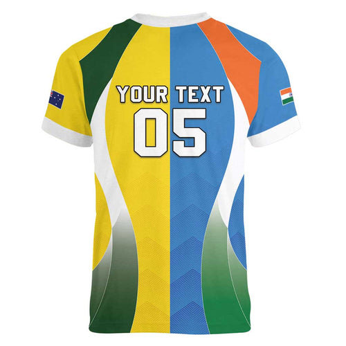 Custom India Vs Australia Cricket Women V-Neck T-Shirt Final Matchup - Aussie Hoodie