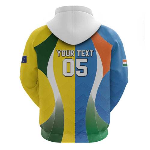 Custom India Vs Australia Cricket Zip Hoodie Final Matchup - Aussie Hoodie