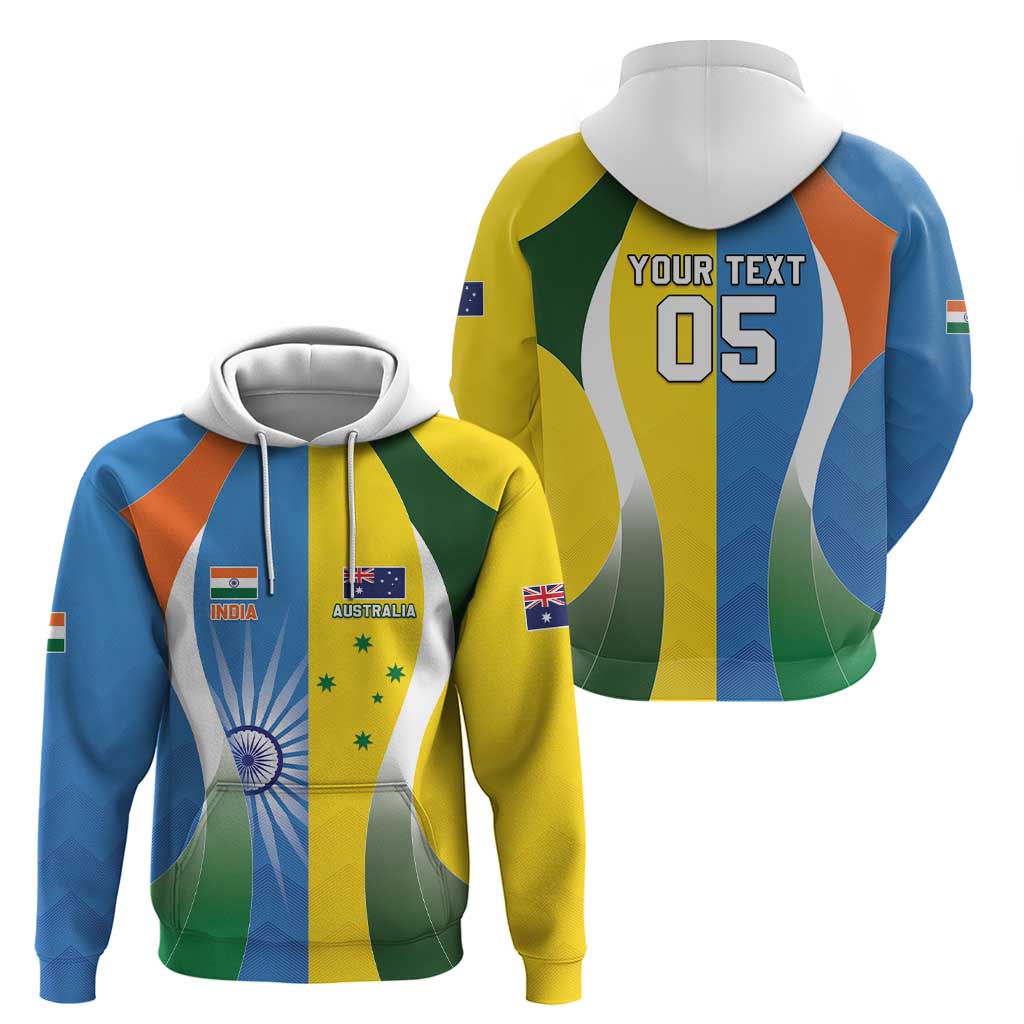 Custom India Vs Australia Cricket Zip Hoodie Final Matchup - Aussie Hoodie