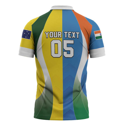 Custom India Vs Australia Cricket Zipper Polo Shirt Final Matchup - Aussie Hoodie