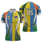 Custom India Vs Australia Cricket Zipper Polo Shirt Final Matchup - Aussie Hoodie