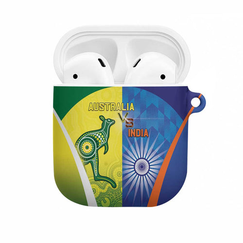 Australia And India Cricket AirPods Case Ashoka Chakra With Aboriginal - Aussie Hoodie