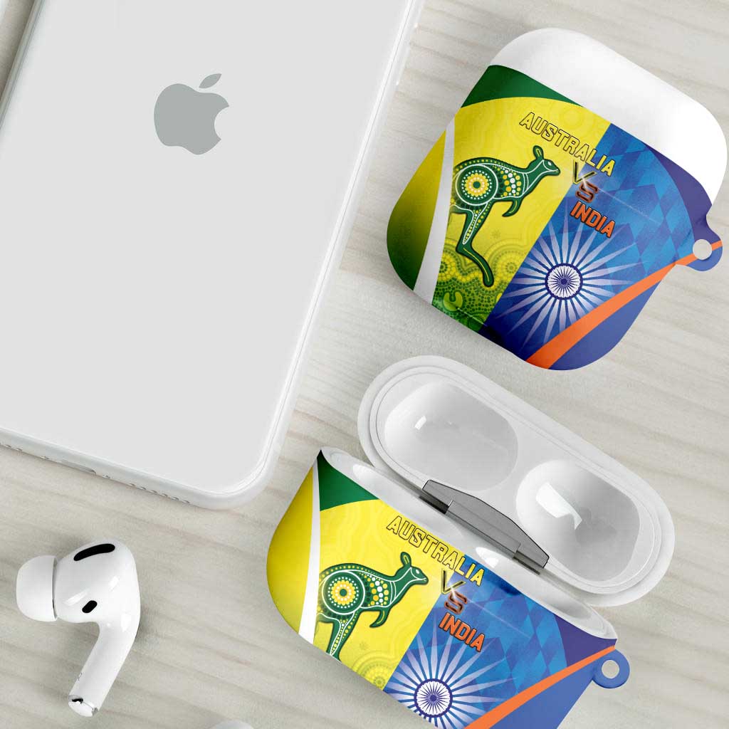 Australia And India Cricket AirPods Case Ashoka Chakra With Aboriginal - Aussie Hoodie