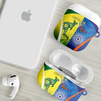 Australia And India Cricket AirPods Case Ashoka Chakra With Aboriginal - Aussie Hoodie
