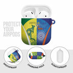 Australia And India Cricket AirPods Case Ashoka Chakra With Aboriginal - Aussie Hoodie