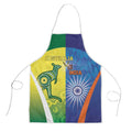 Australia And India Cricket Apron Ashoka Chakra With Aboriginal - Aussie Hoodie