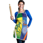 Australia And India Cricket Apron Ashoka Chakra With Aboriginal - Aussie Hoodie