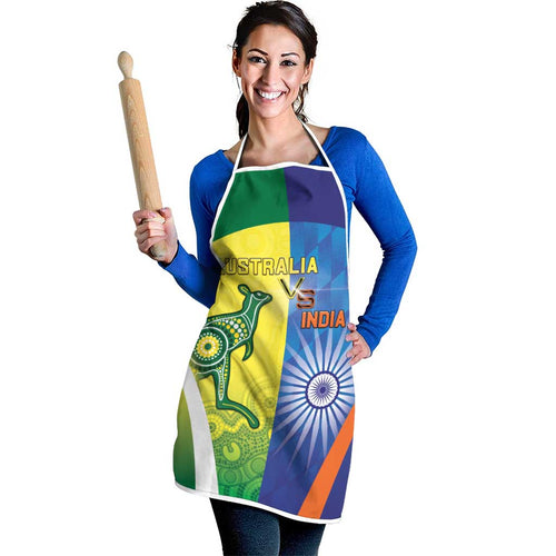Australia And India Cricket Apron Ashoka Chakra With Aboriginal - Aussie Hoodie