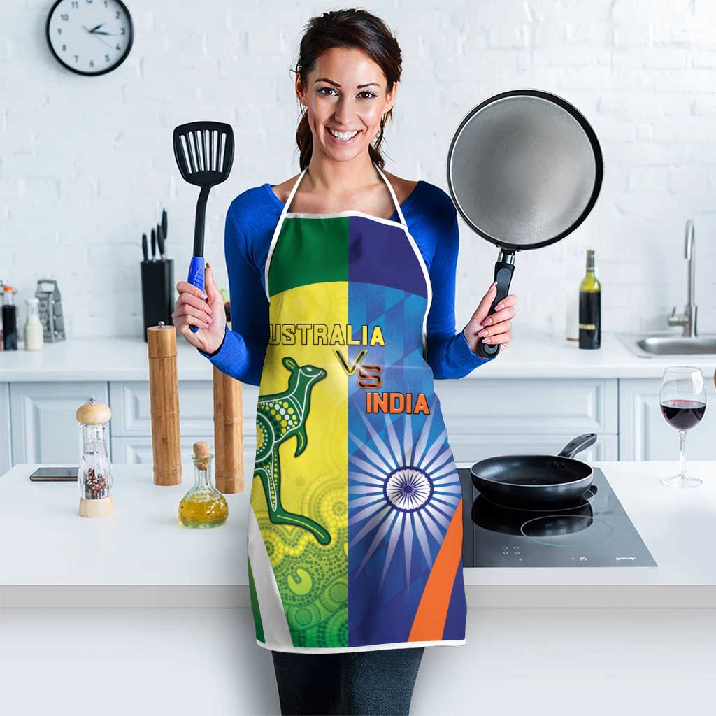 Australia And India Cricket Apron Ashoka Chakra With Aboriginal - Aussie Hoodie