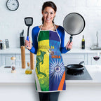 Australia And India Cricket Apron Ashoka Chakra With Aboriginal - Aussie Hoodie