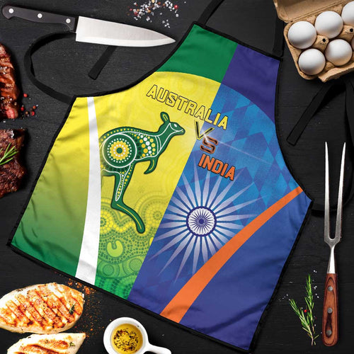Australia And India Cricket Apron Ashoka Chakra With Aboriginal - Aussie Hoodie