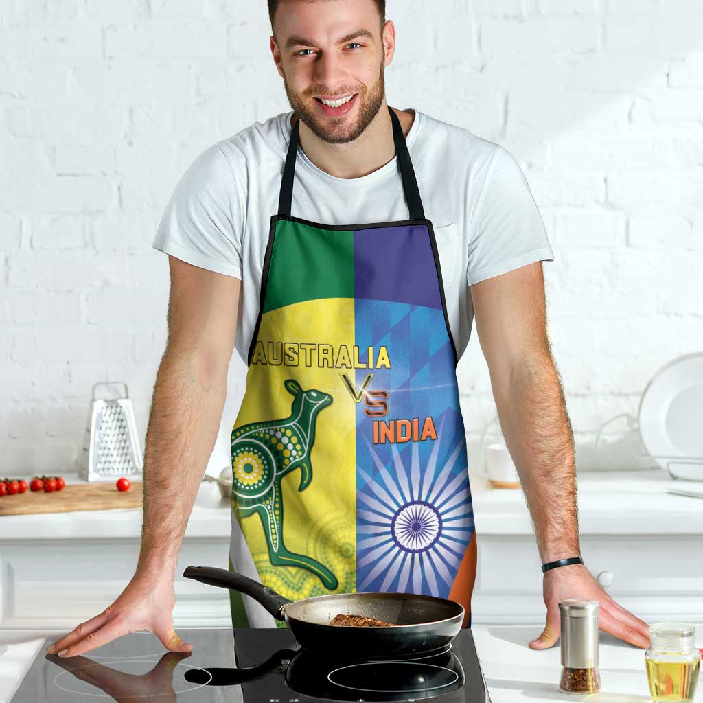 Australia And India Cricket Apron Ashoka Chakra With Aboriginal - Aussie Hoodie