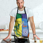 Australia And India Cricket Apron Ashoka Chakra With Aboriginal - Aussie Hoodie