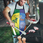 Australia And India Cricket Apron Ashoka Chakra With Aboriginal - Aussie Hoodie