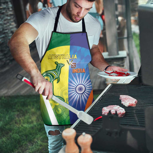 Australia And India Cricket Apron Ashoka Chakra With Aboriginal - Aussie Hoodie