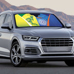 Australia And India Cricket Auto Sun Shade Ashoka Chakra With Aboriginal - Aussie Hoodie