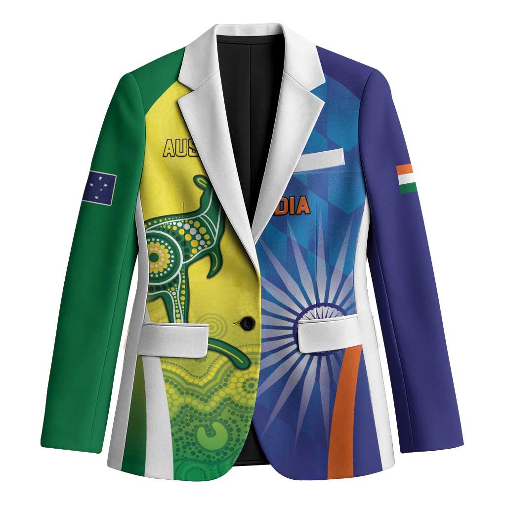 Custom Australia And India Cricket Blazer Ashoka Chakra With Aboriginal - Aussie Hoodie